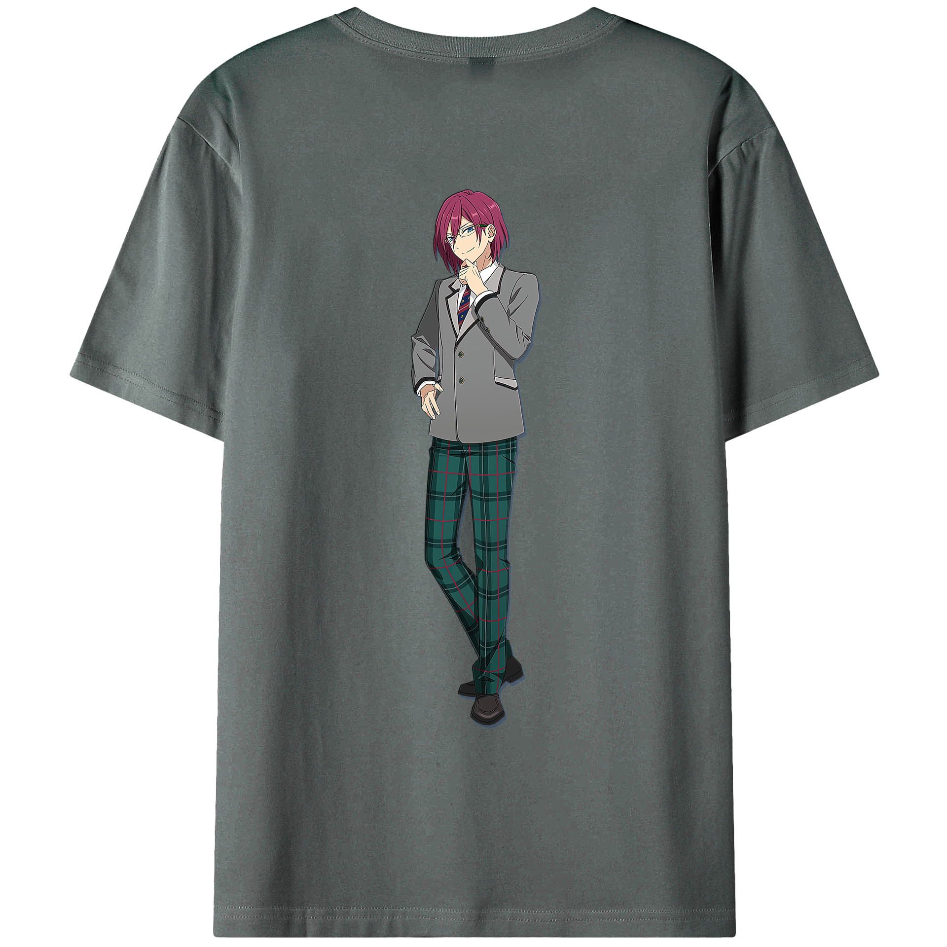 （画像用） あんさんぶるスターズ! Ensemble Stars 綿100％ メンズ半袖Tシャツ（バックプリント） 通気性